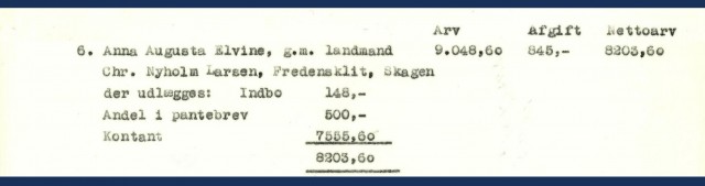 6. Annas arv efter broderen Jørgen Nielsen-Gøgsig.