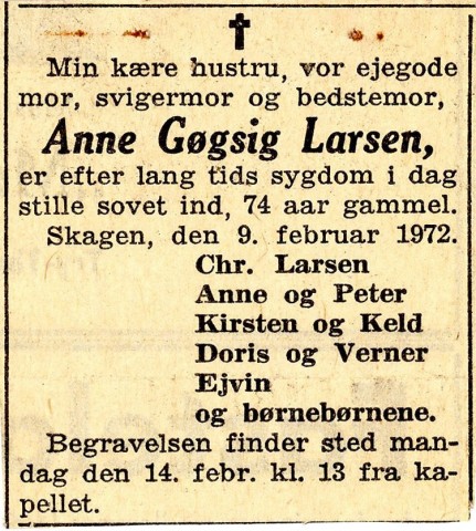 Avisklip 1972 Anne Gøgsig Larsen 0063-1