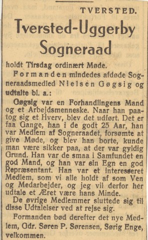 Avisklip 1984 Chr. Nielsen-Gøgsig d 0041